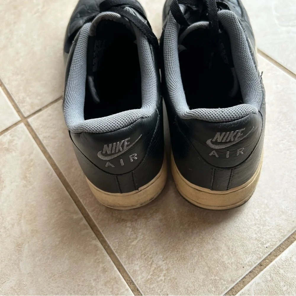 Nike Air Force 1 Men's Black Sneakers Size 15 Basketball Athletic Grunge